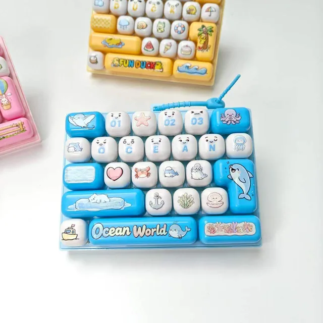 26-Key Fidget Keyboard Toys — Ocean Blue wholesale product