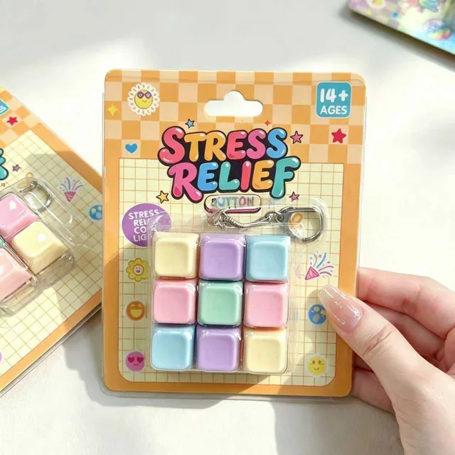 Retail Card 9-Key Fidget Keyboard Keychain — Non-light wholesale product