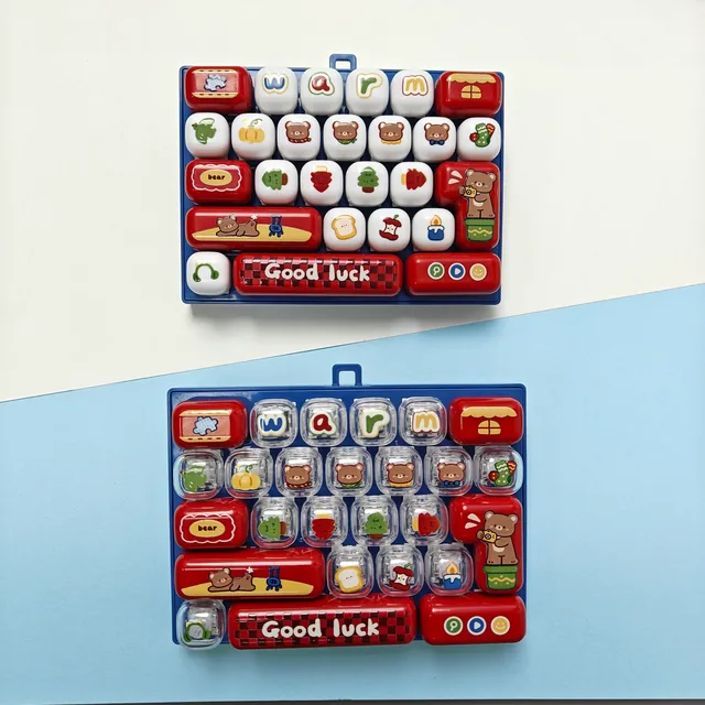 26-Key Fidget Keyboard Toys — Retro Bear · Solid wholesale product
