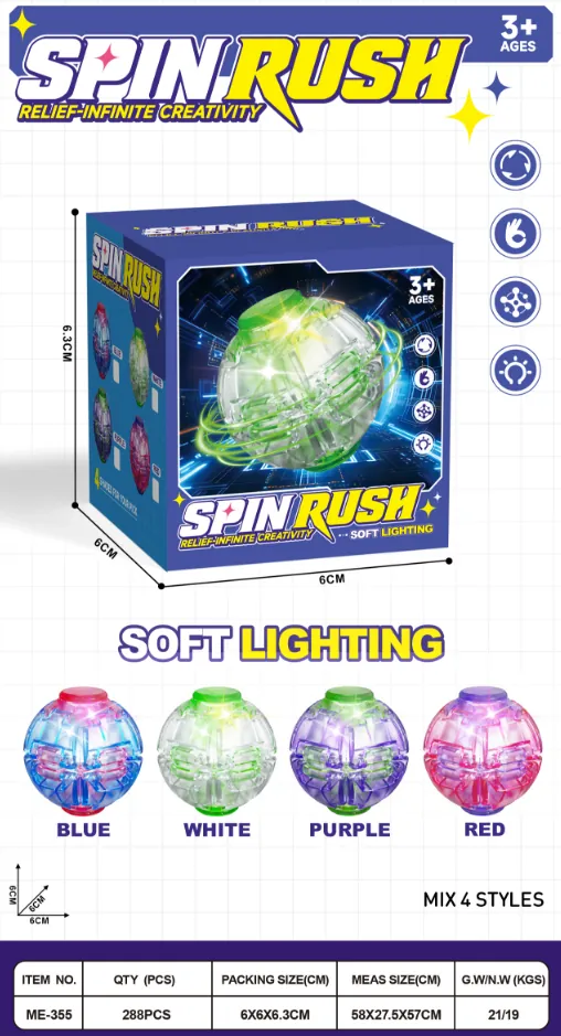 ME-355 push spinner catalog image with box and color options